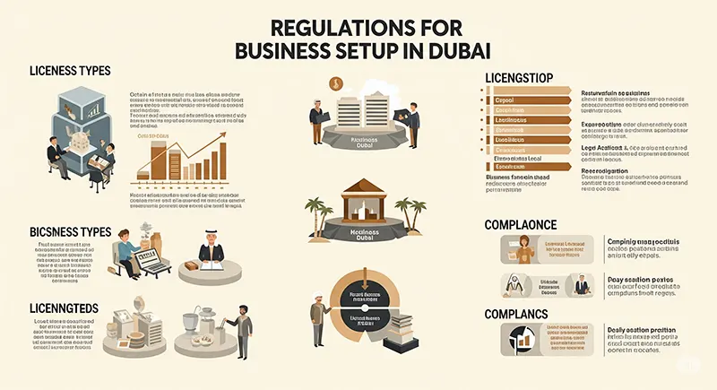 What regulations for business setup in Dubai?